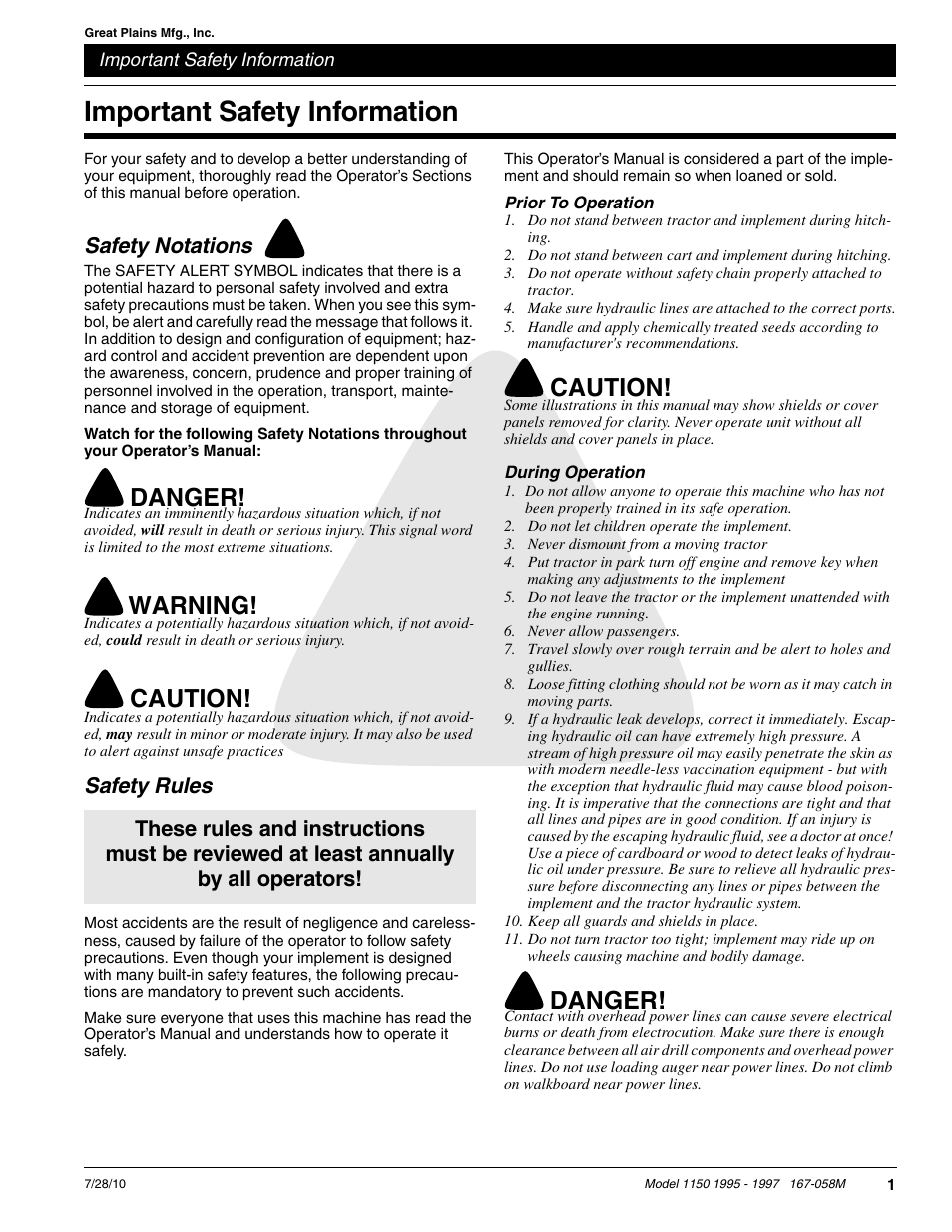 Great Plains ADC1150 Operator Manual User Manual | Page 3 / 90