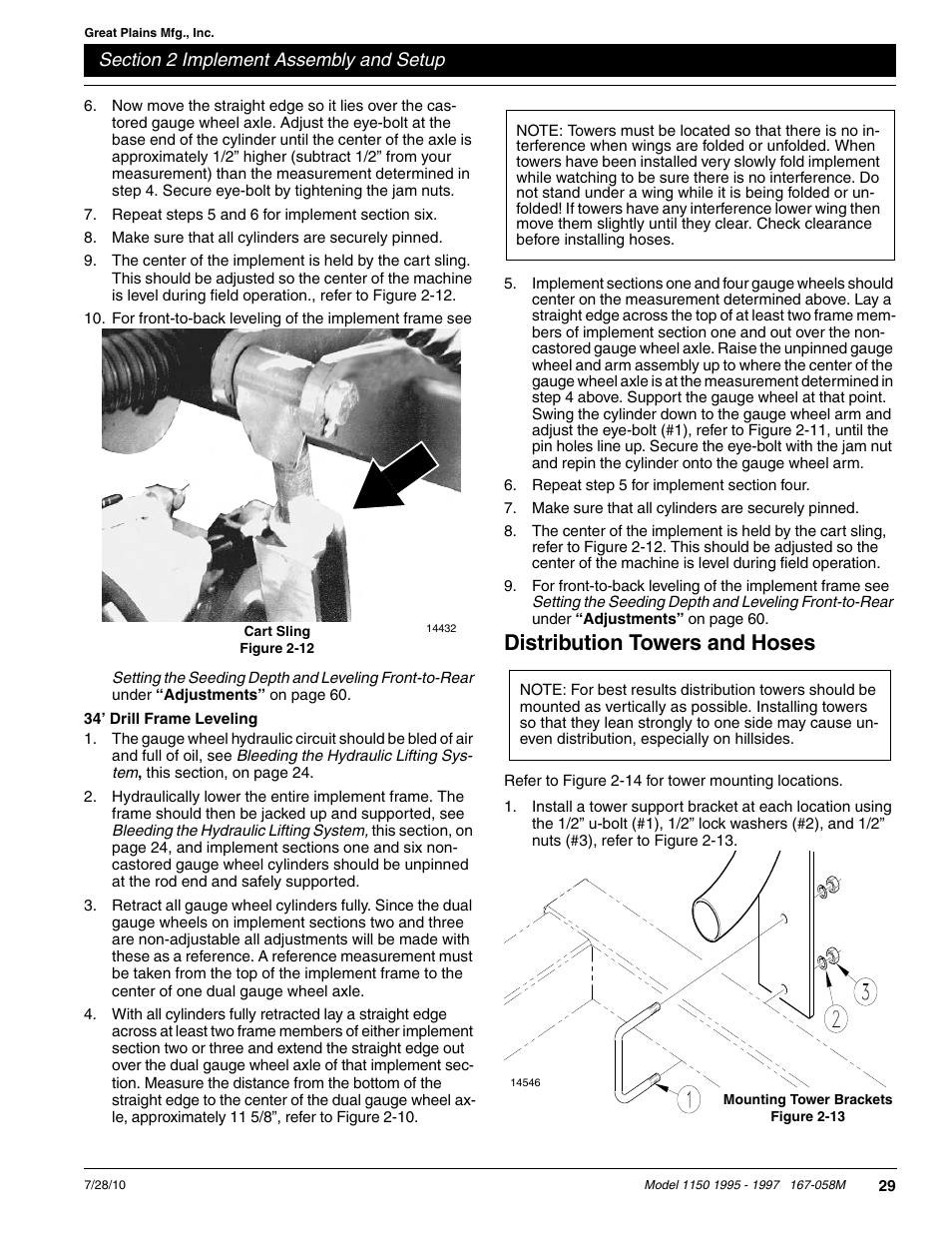 Distribution towers and hoses | Great Plains ADC1150 Operator Manual User Manual | Page 31 / 90