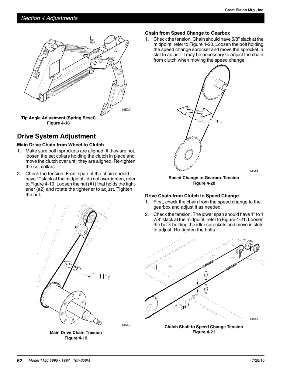 Figure 4-18, Drive system adjustment | Great Plains ADC1150 Operator Manual User Manual | Page 64 / 90