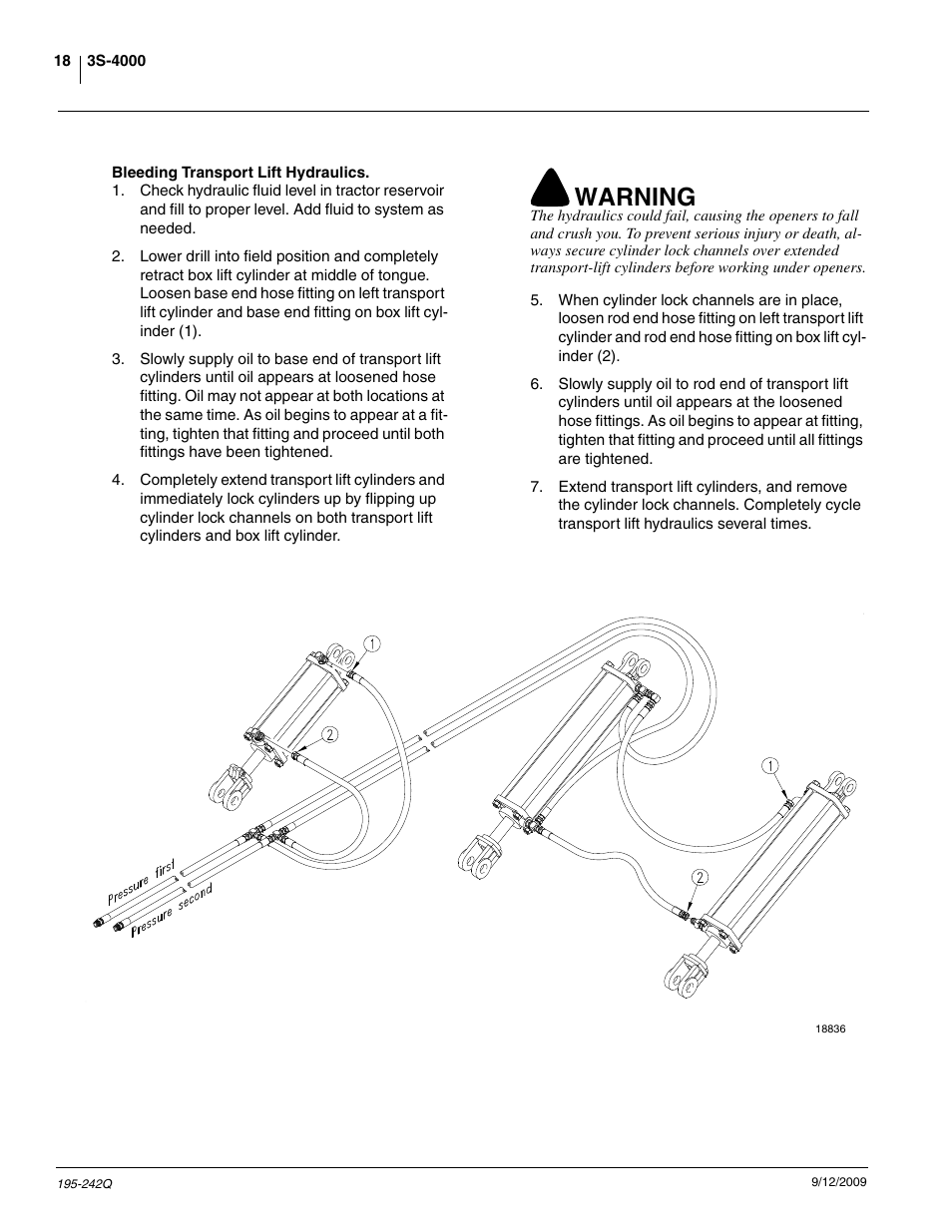 Warning | Great Plains 3S-4000F Predelivery Manual User Manual | Page 20 / 35