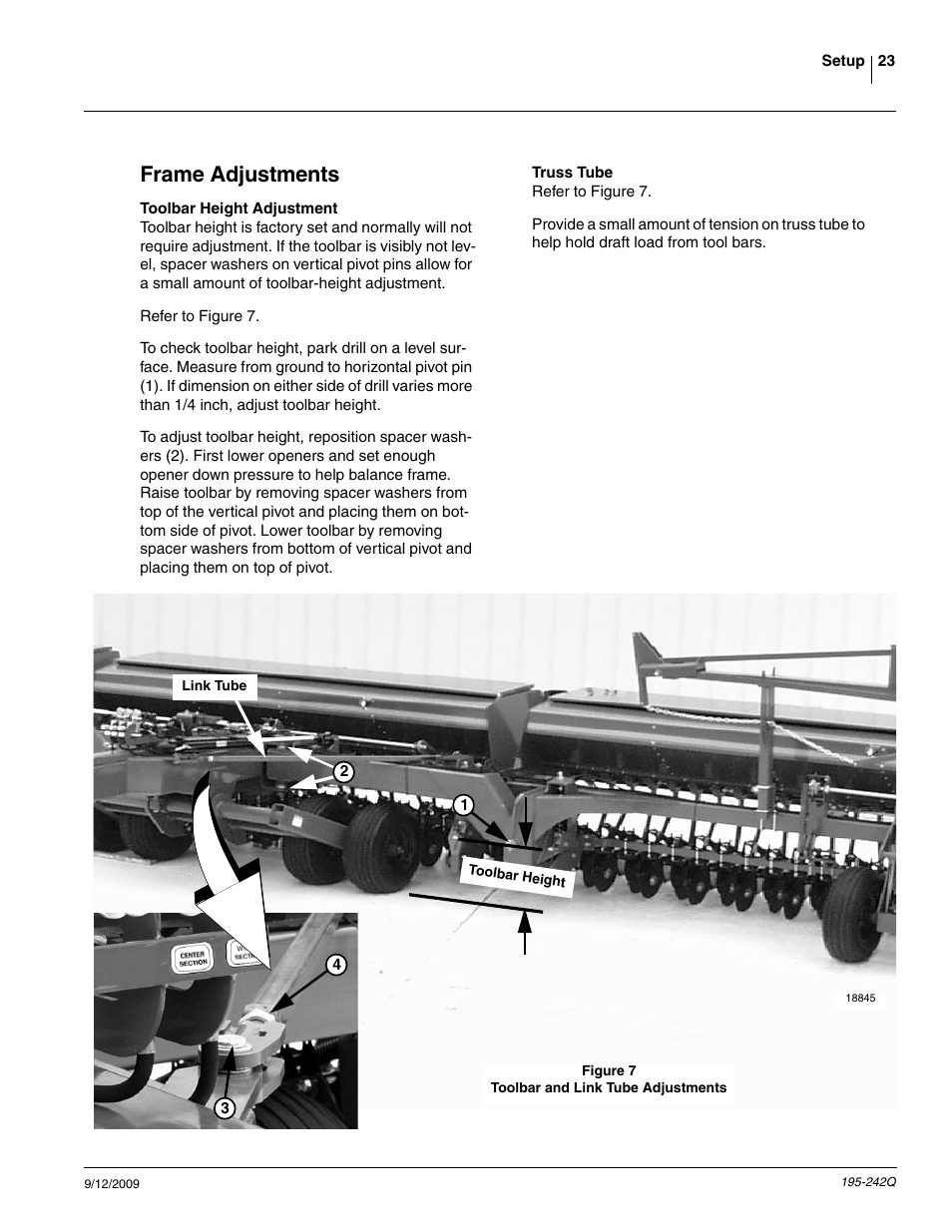 Frame adjustments | Great Plains 3S-4000F Predelivery Manual User Manual | Page 25 / 35