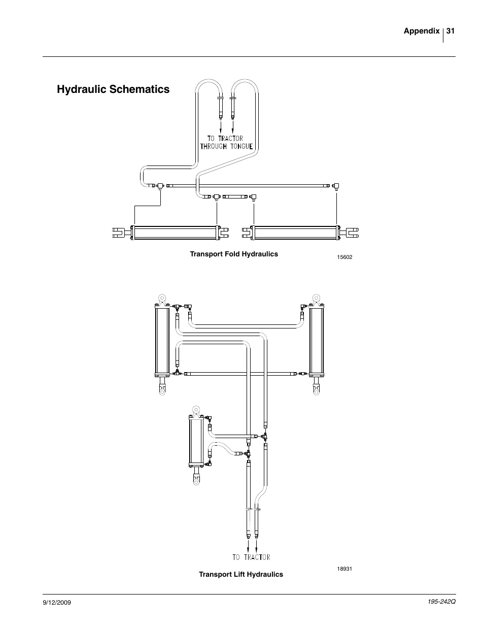 Hydraulic schematics | Great Plains 3S-4000F Predelivery Manual User Manual | Page 33 / 35