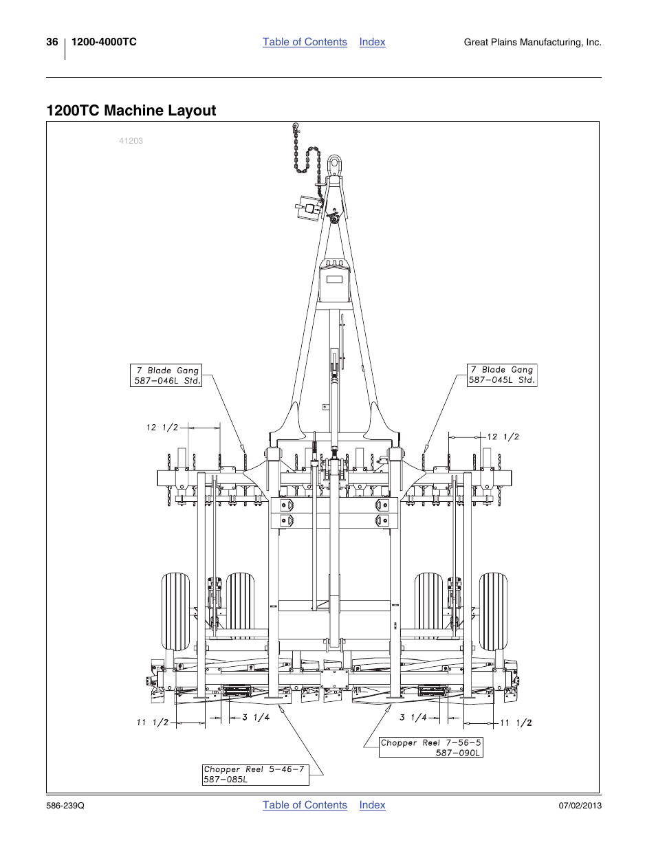 1200tc machine layout | Great Plains 4000TC Predelivery Manual User Manual | Page 40 / 68