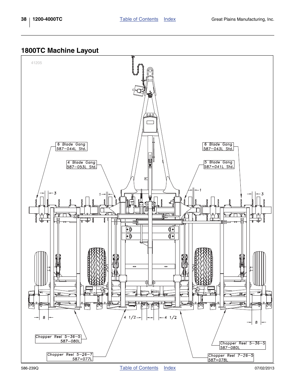 1800tc machine layout | Great Plains 4000TC Predelivery Manual User Manual | Page 42 / 68
