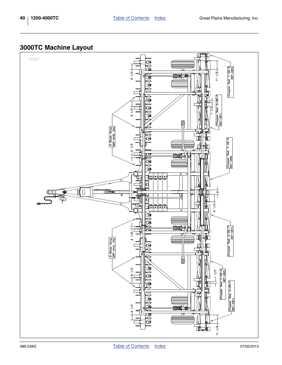 3000tc machine layout | Great Plains 4000TC Predelivery Manual User Manual | Page 44 / 68