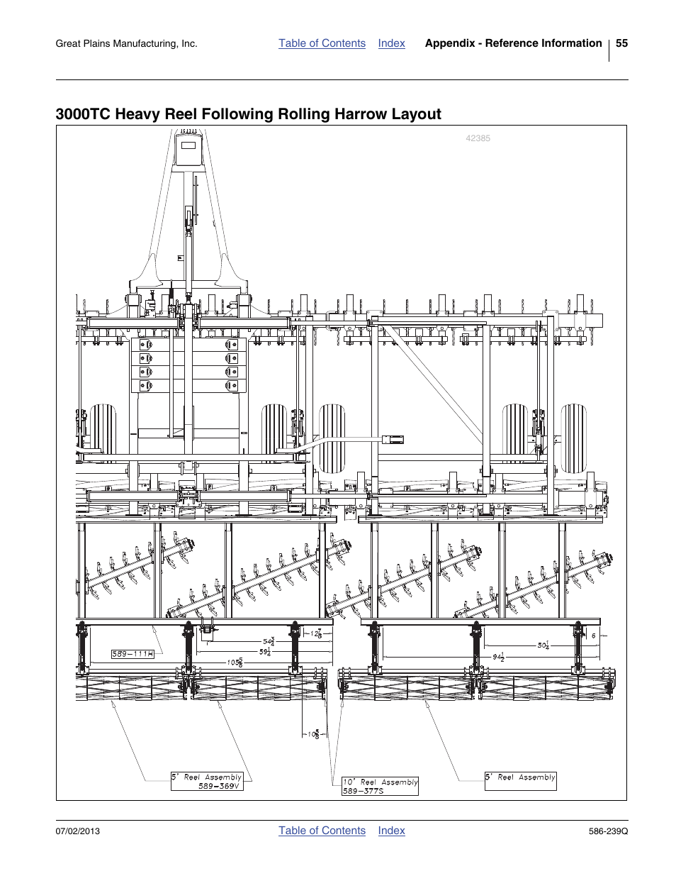 3000tc heavy reel following rolling harrow layout | Great Plains 4000TC Predelivery Manual User Manual | Page 59 / 68