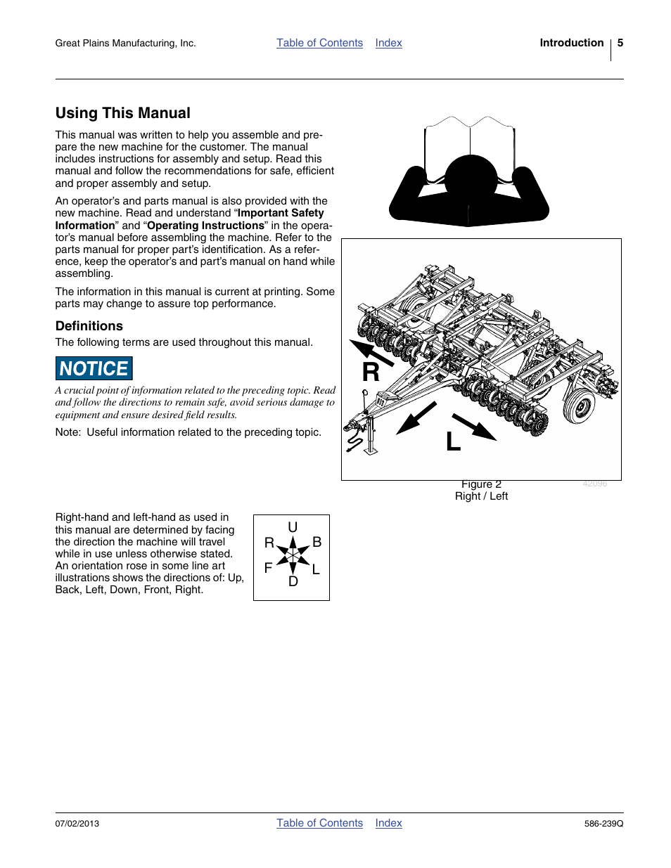 Using this manual, Definitions | Great Plains 4000TC Predelivery Manual User Manual | Page 9 / 68