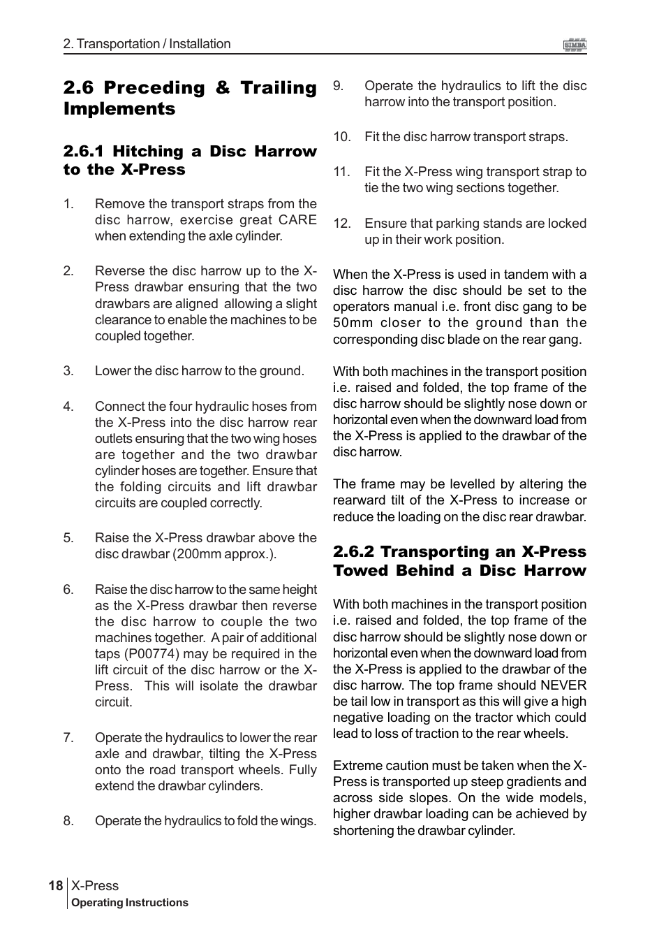 6 preceding & trailing implements | Great Plains P14175 Serial No 12213 to 12723 User Manual | Page 18 / 38
