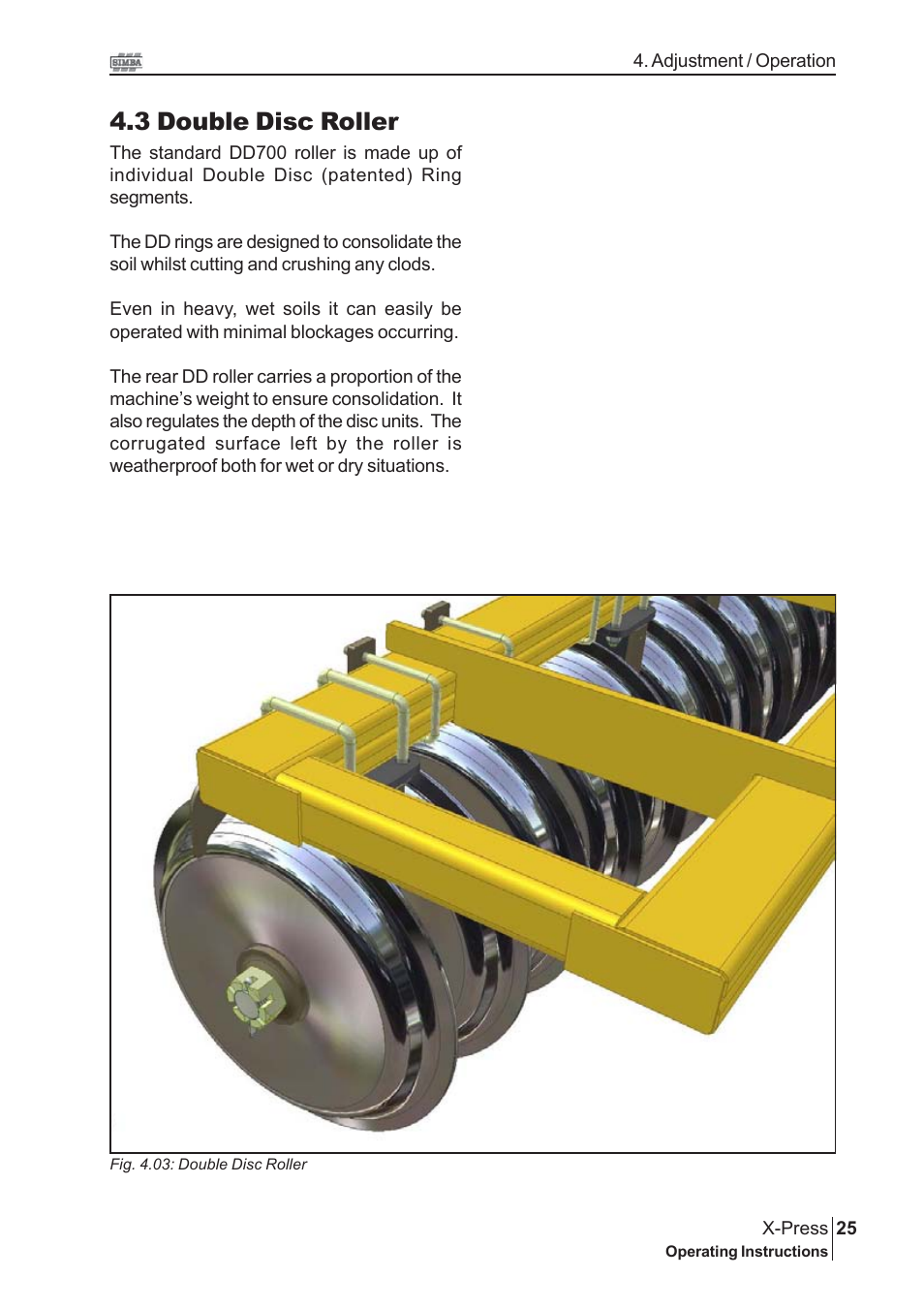 3 double disc roller | Great Plains P14175 Serial No 12213 to 12723 User Manual | Page 25 / 38