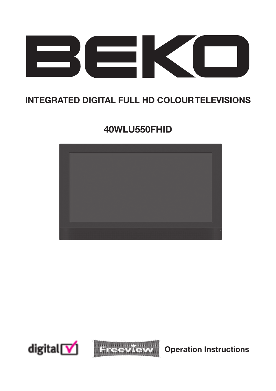 Beko 40WLU550FHID User Manual | 37 pages