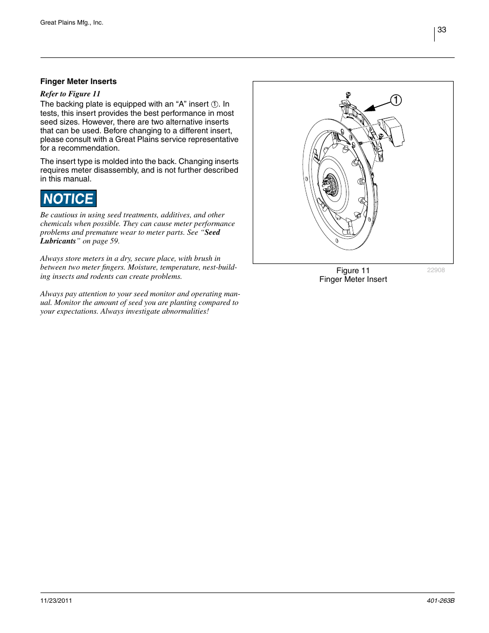 Finger meter inserts | Great Plains YP1625 Material Rate User Manual | Page 37 / 104