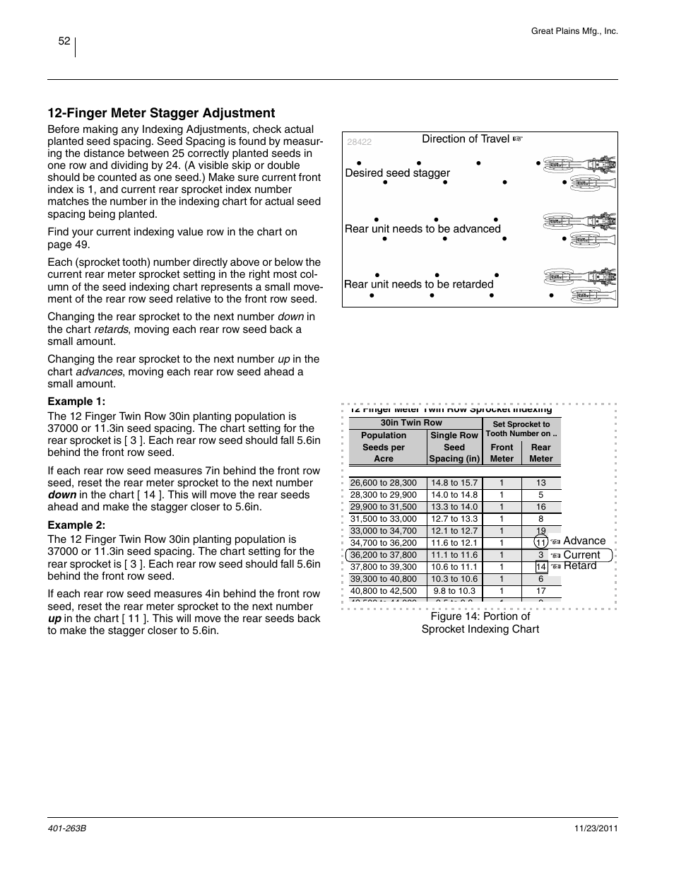 Finger meter stagger adjustment | Great Plains YP1625 Material Rate User Manual | Page 56 / 104