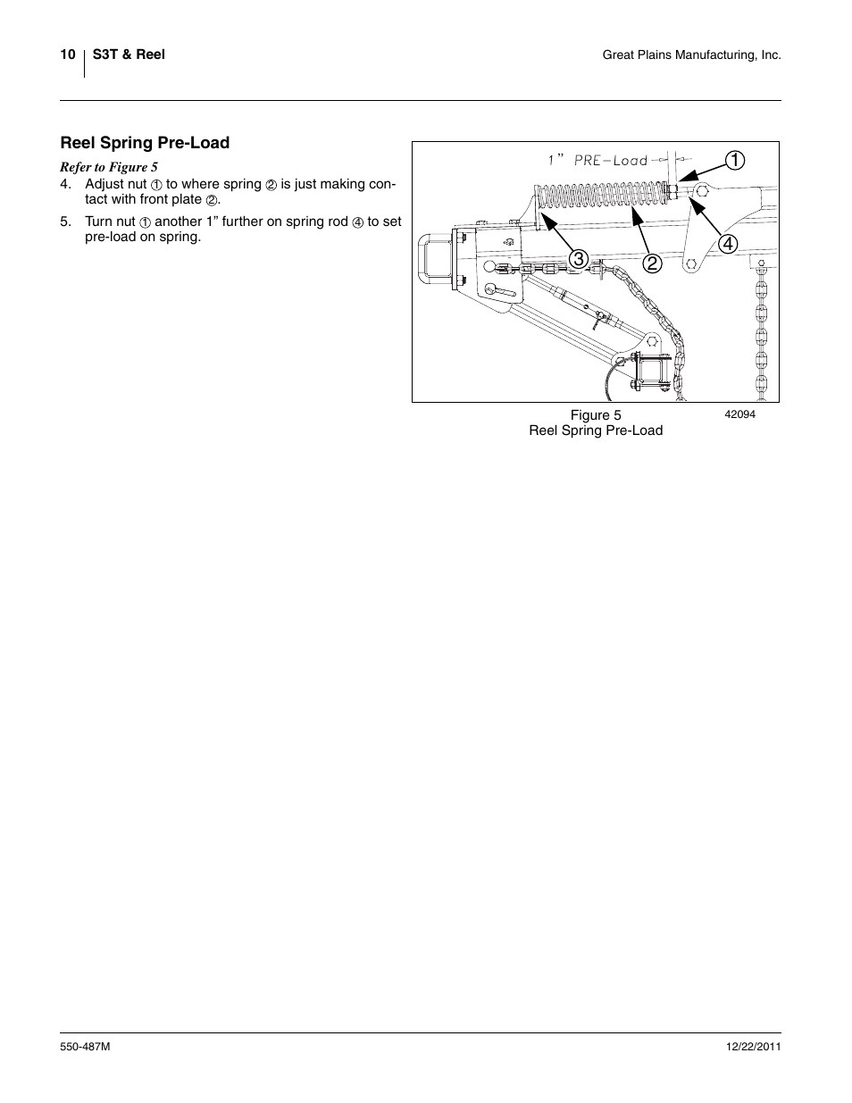 Reel spring pre-load | Great Plains S3T User Manual | Page 10 / 22