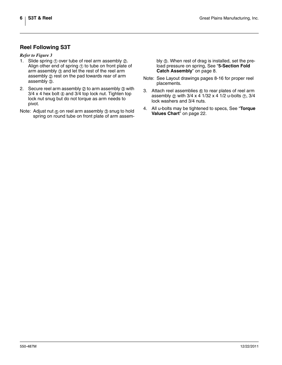 Reel following s3t | Great Plains S3T User Manual | Page 6 / 22