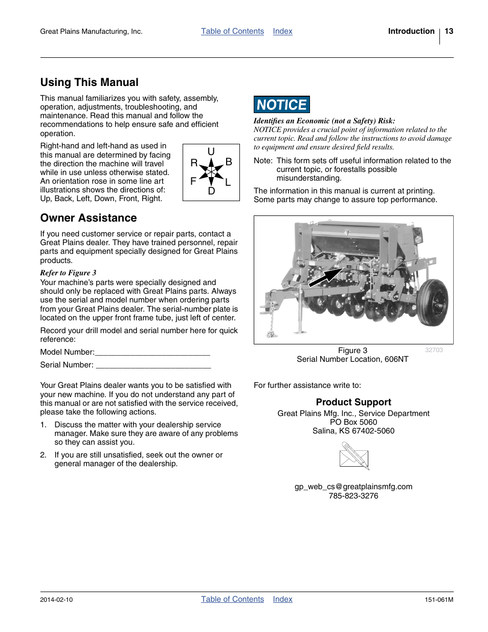 Using this manual, Owner assistance, Product support | Using this manual owner assistance | Great Plains 606NT Operator Manual User Manual | Page 17 / 80