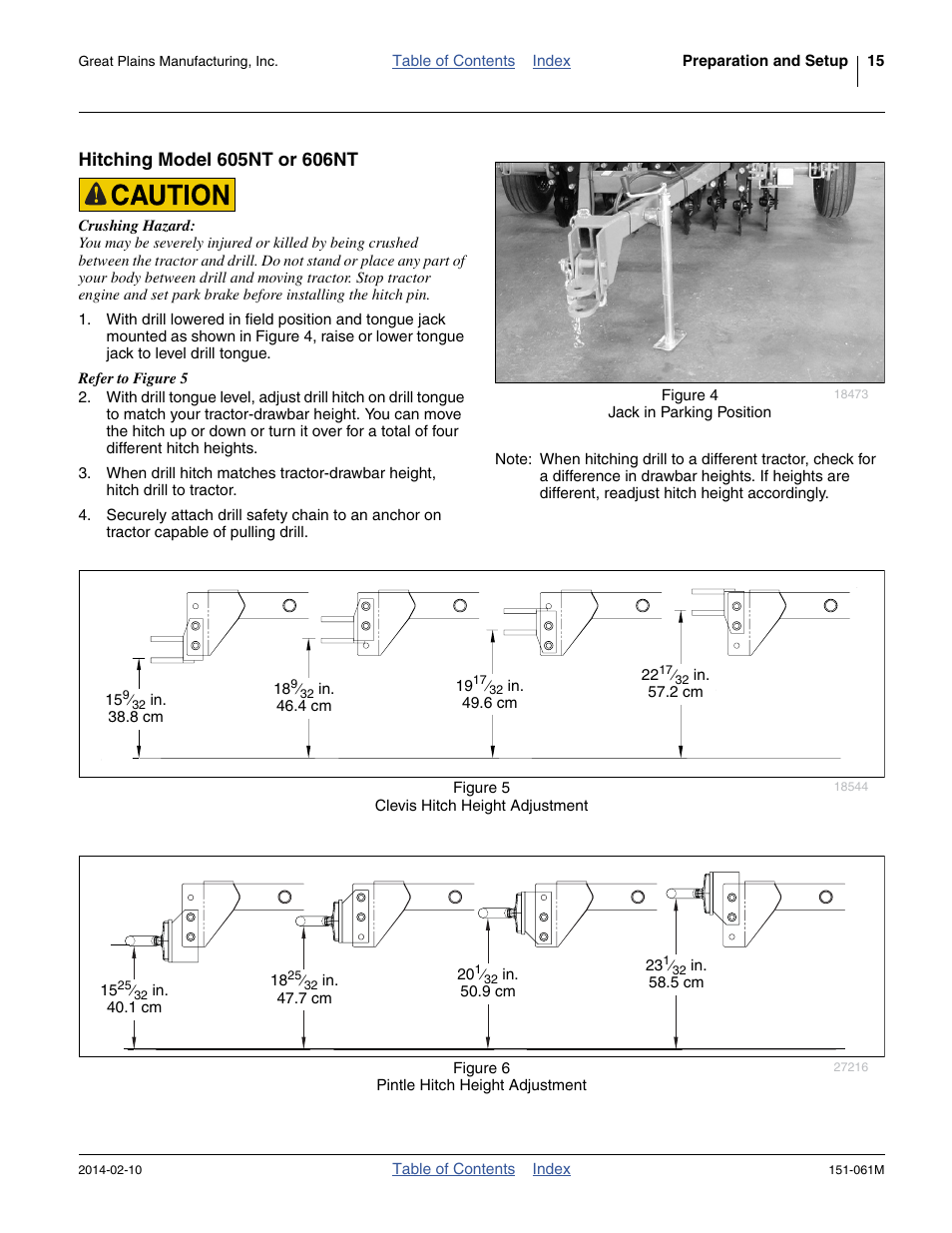 Hitching model 605nt or 606nt | Great Plains 606NT Operator Manual User Manual | Page 19 / 80