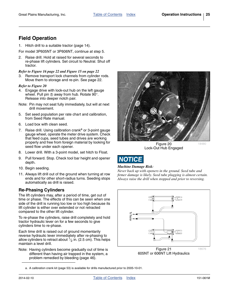 Field operation, Re-phasing cylinders | Great Plains 606NT Operator Manual User Manual | Page 29 / 80