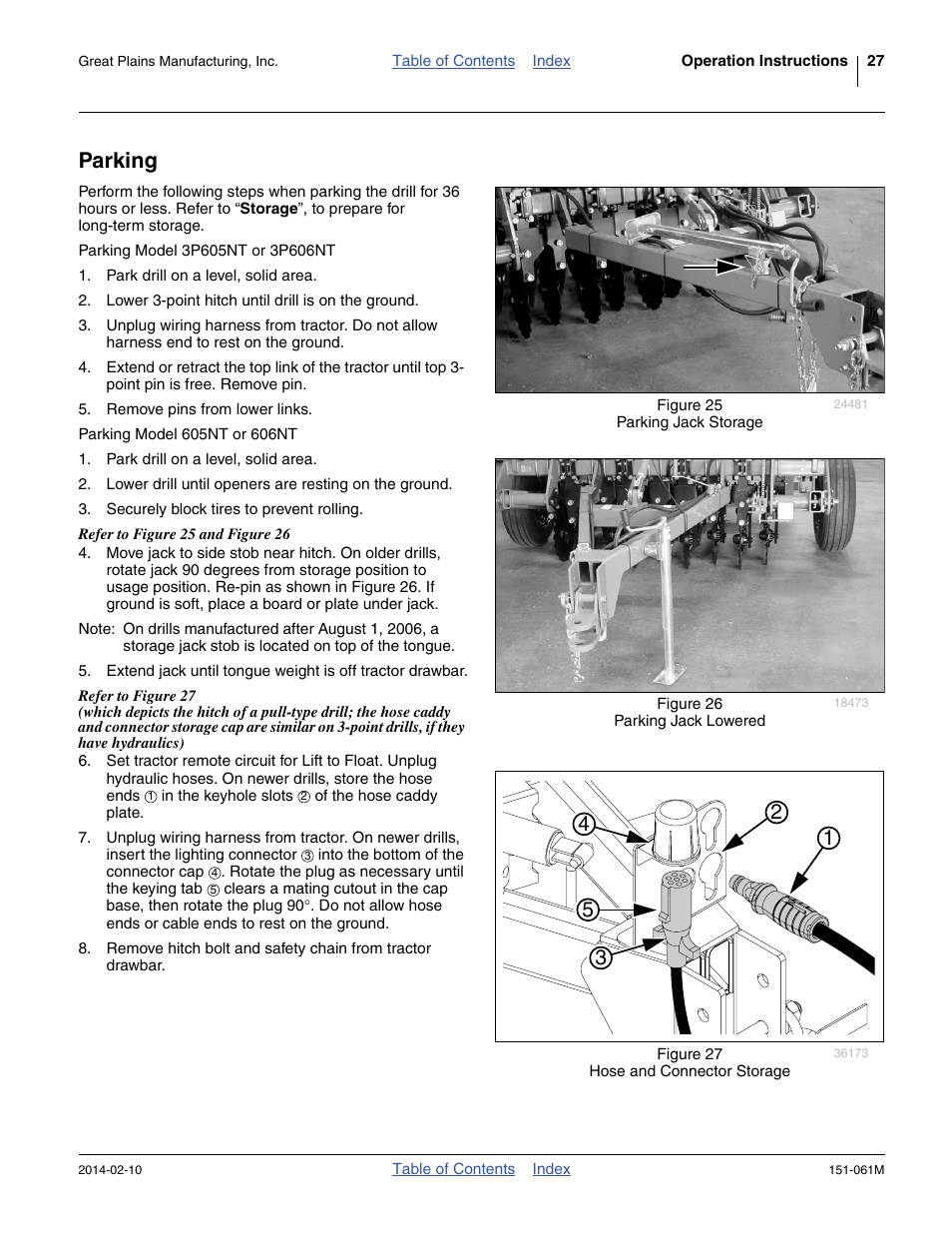 Parking | Great Plains 606NT Operator Manual User Manual | Page 31 / 80