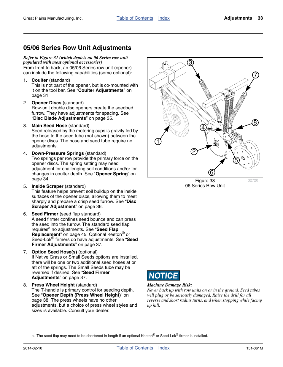 05/06 series row unit adjustments | Great Plains 606NT Operator Manual User Manual | Page 37 / 80
