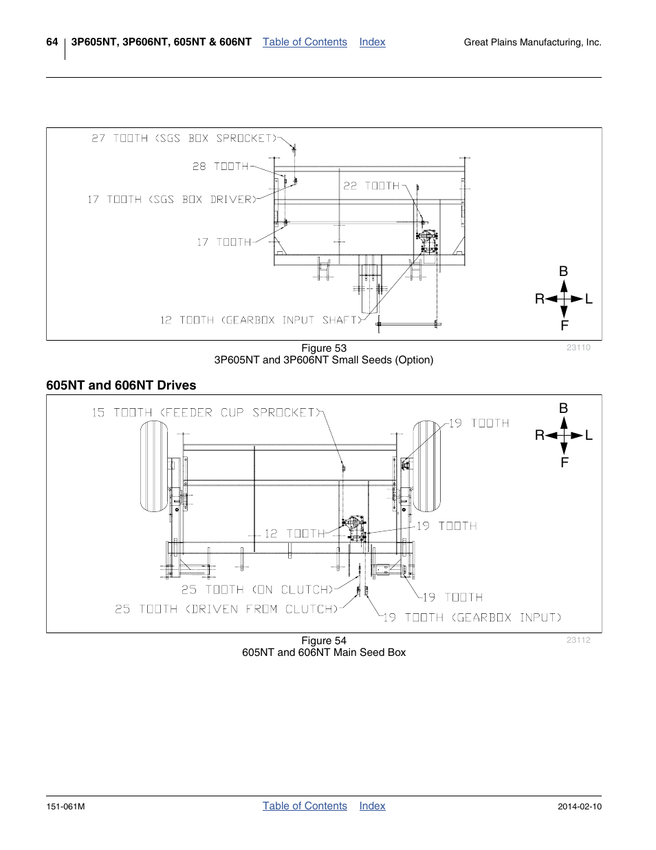605nt and 606nt drives, Rl f b | Great Plains 606NT Operator Manual User Manual | Page 68 / 80