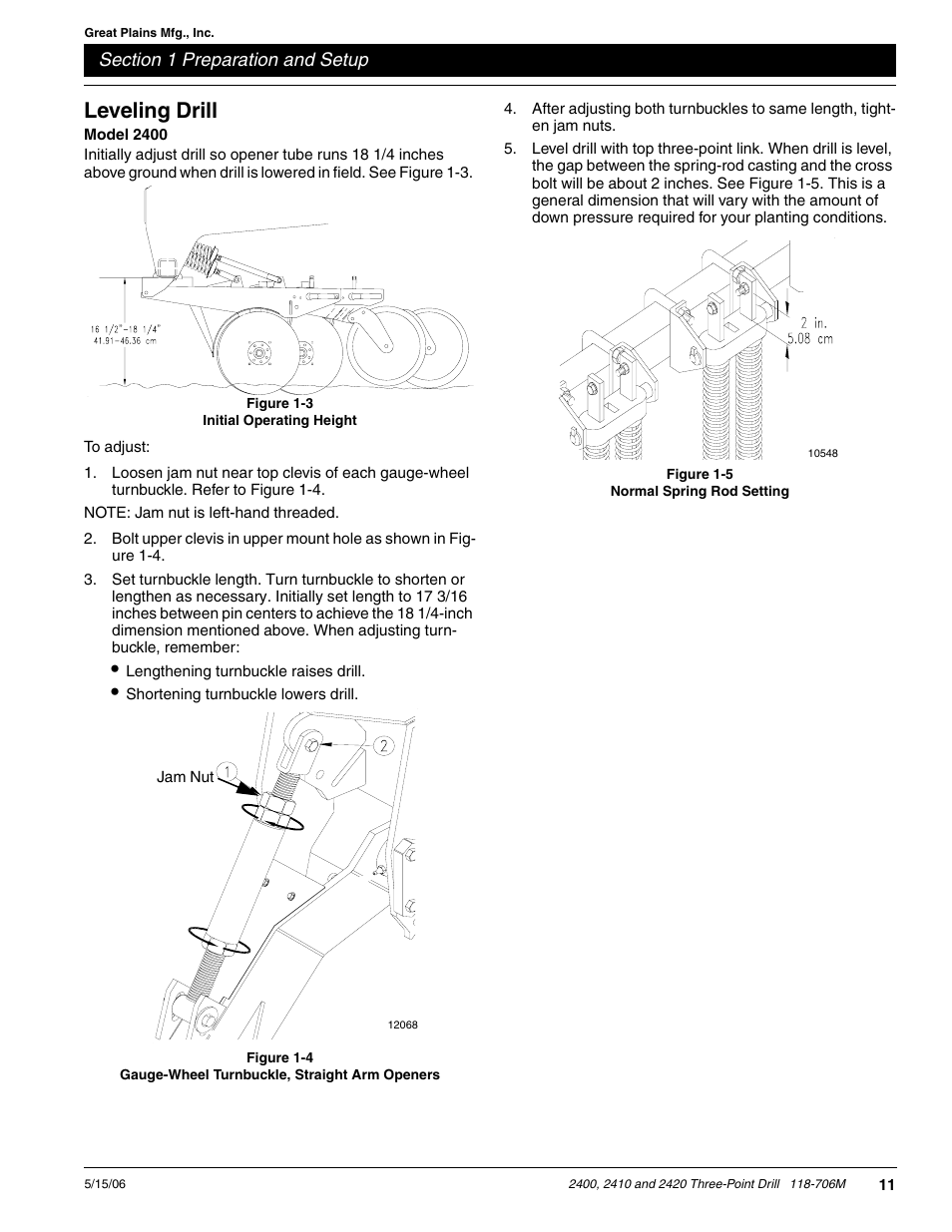 Leveling drill, Model 2400 | Great Plains 2420 Operator Manual User Manual | Page 13 / 38