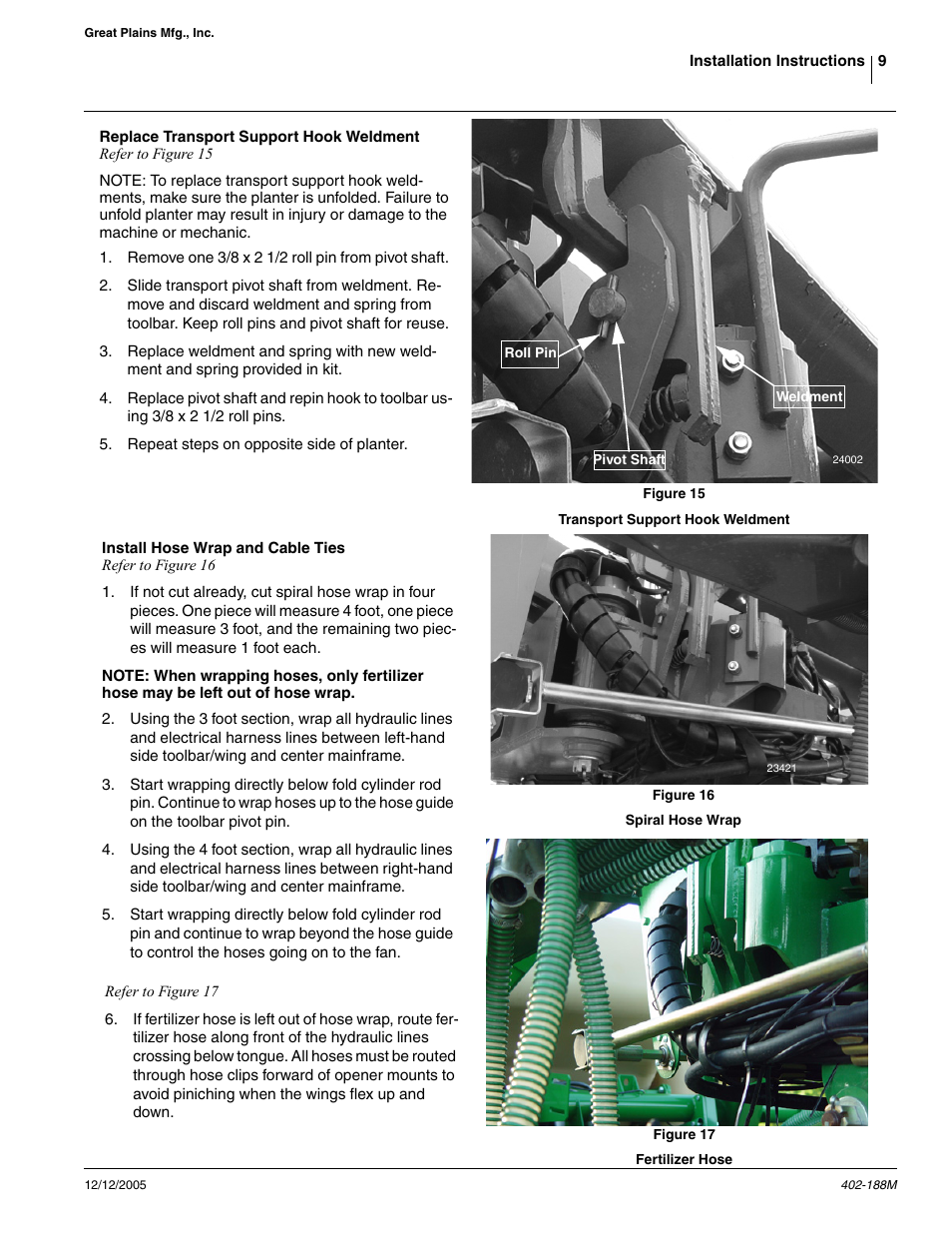 Great Plains Yield-Pro 1625 Planter 2004 User Manual | Page 9 / 13
