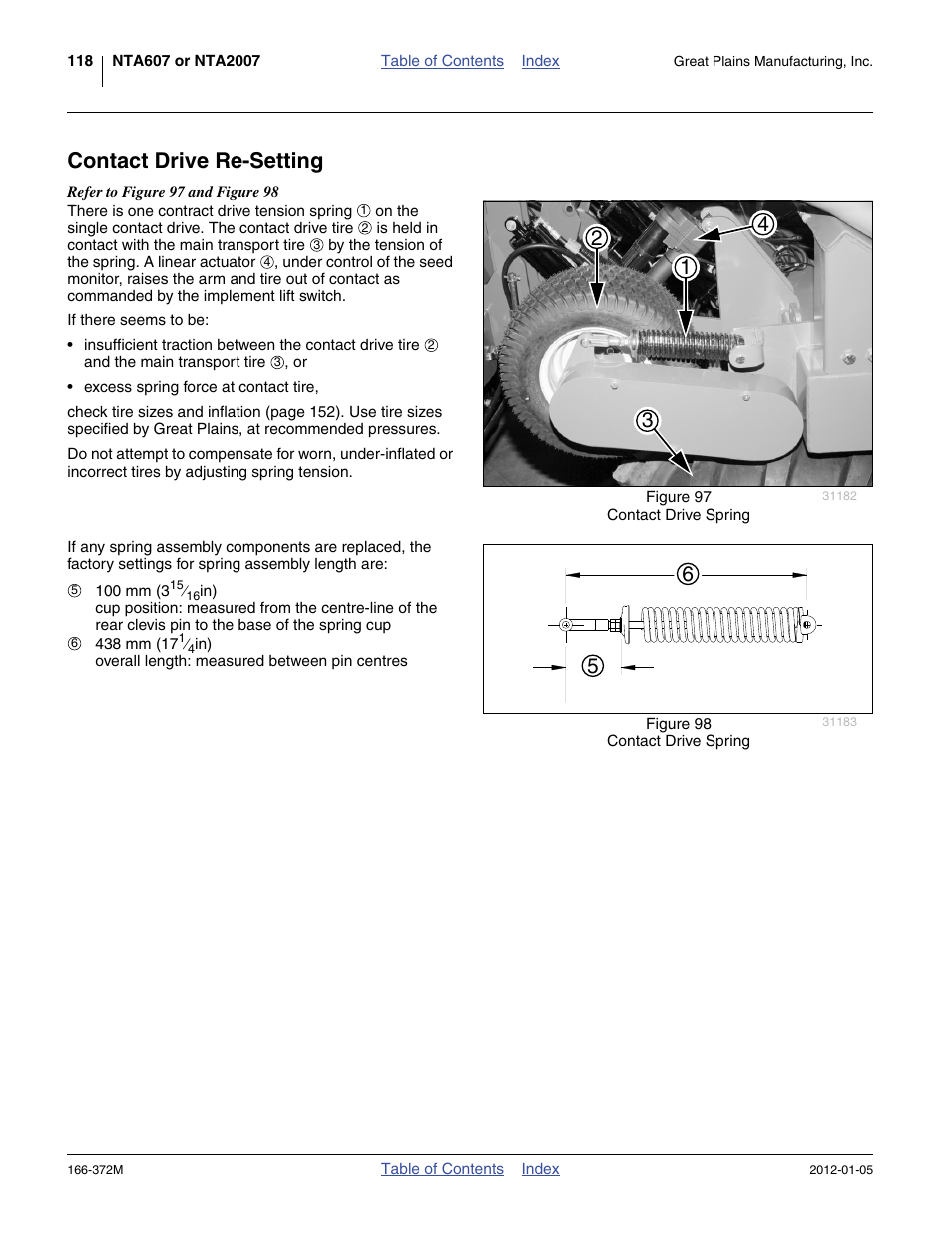 Contact drive re-setting | Great Plains NTA2007 Operator Manual User Manual | Page 122 / 180