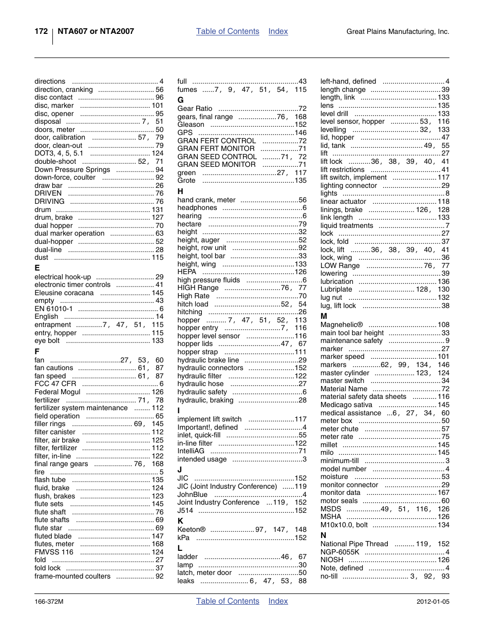 Great Plains NTA2007 Operator Manual User Manual | Page 176 / 180