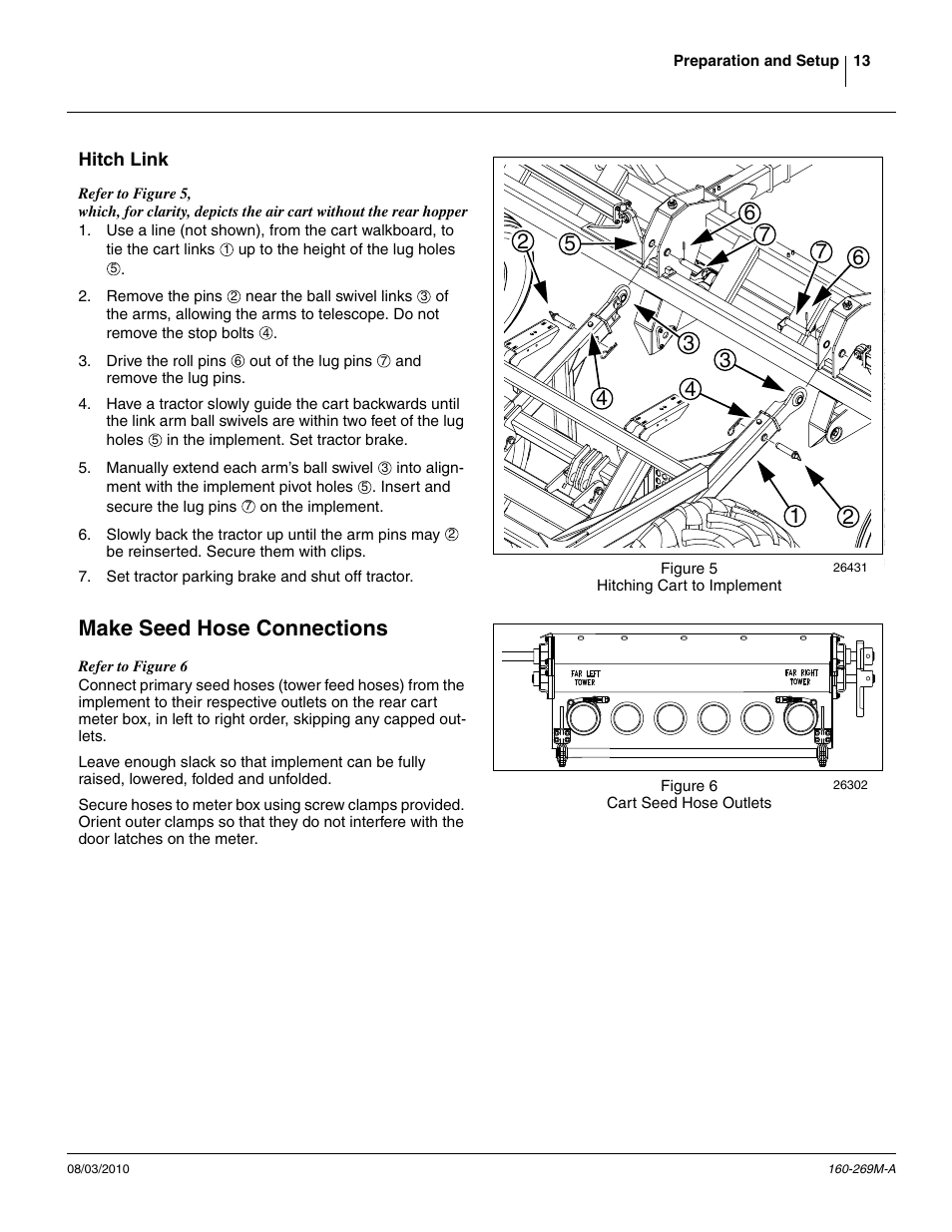 Hitch link, Make seed hose connections | Great Plains CTA4000 Operator Manual User Manual | Page 17 / 66