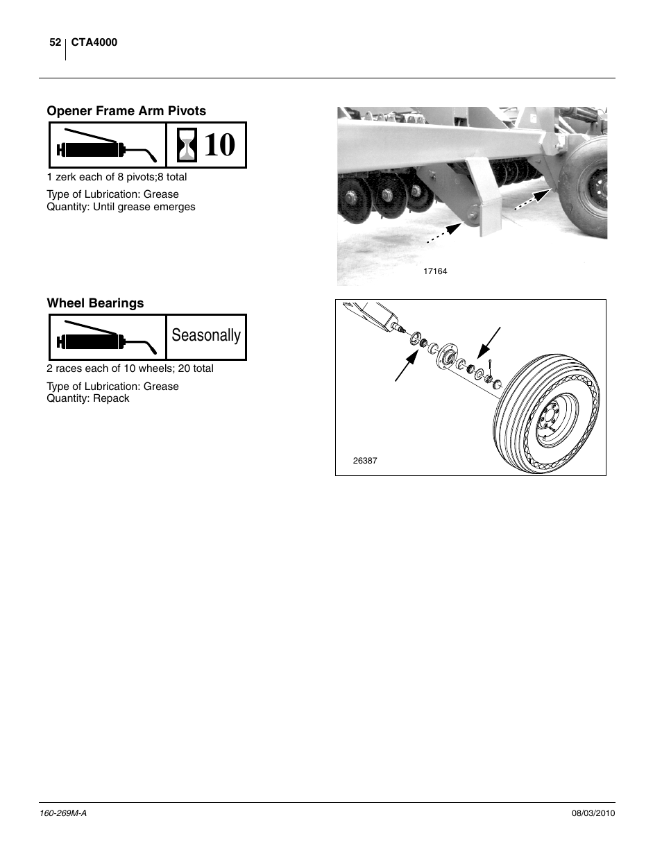 Seasonally | Great Plains CTA4000 Operator Manual User Manual | Page 56 / 66