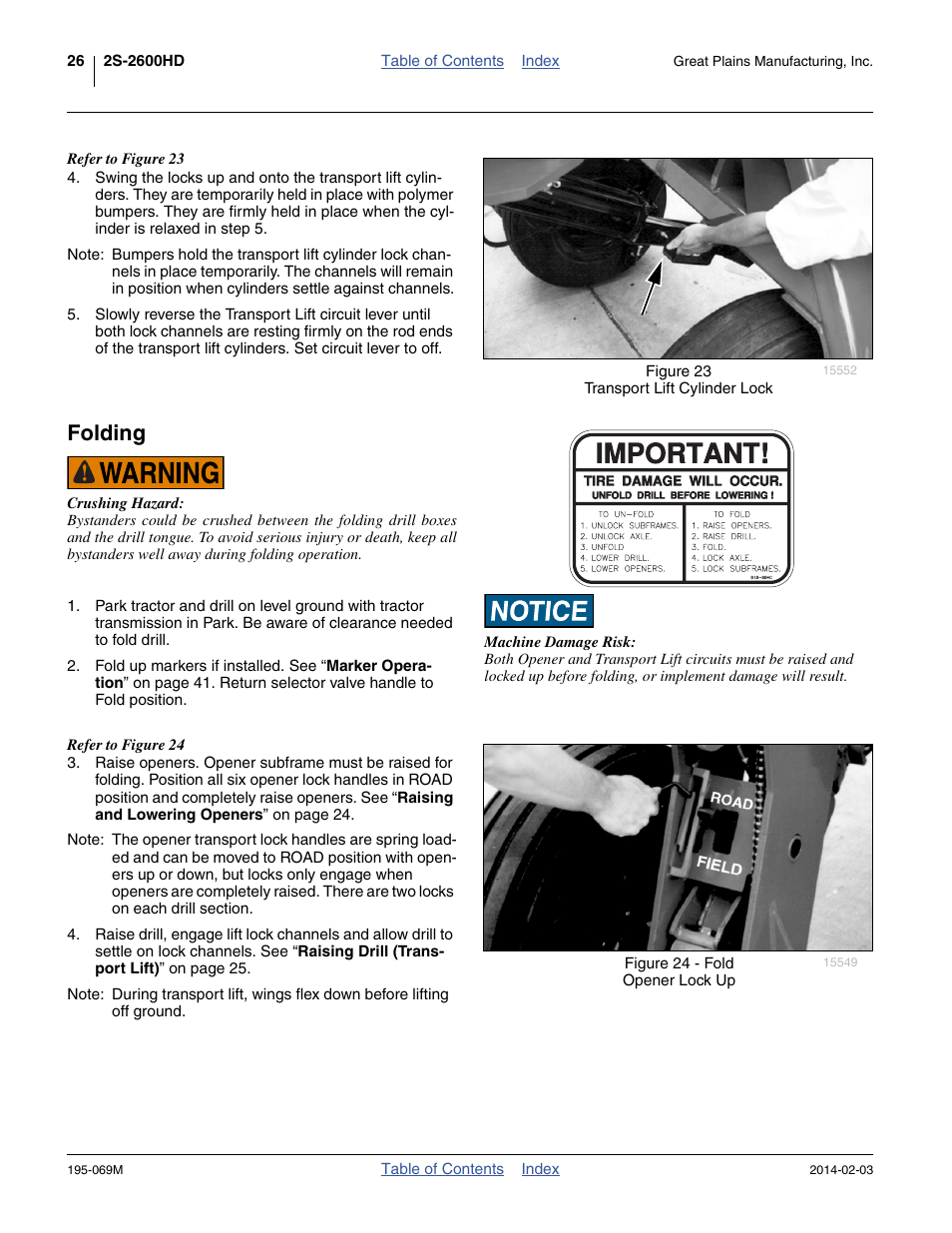 Folding | Great Plains 2S-2600HDF Operator Manual v2 User Manual | Page 30 / 126