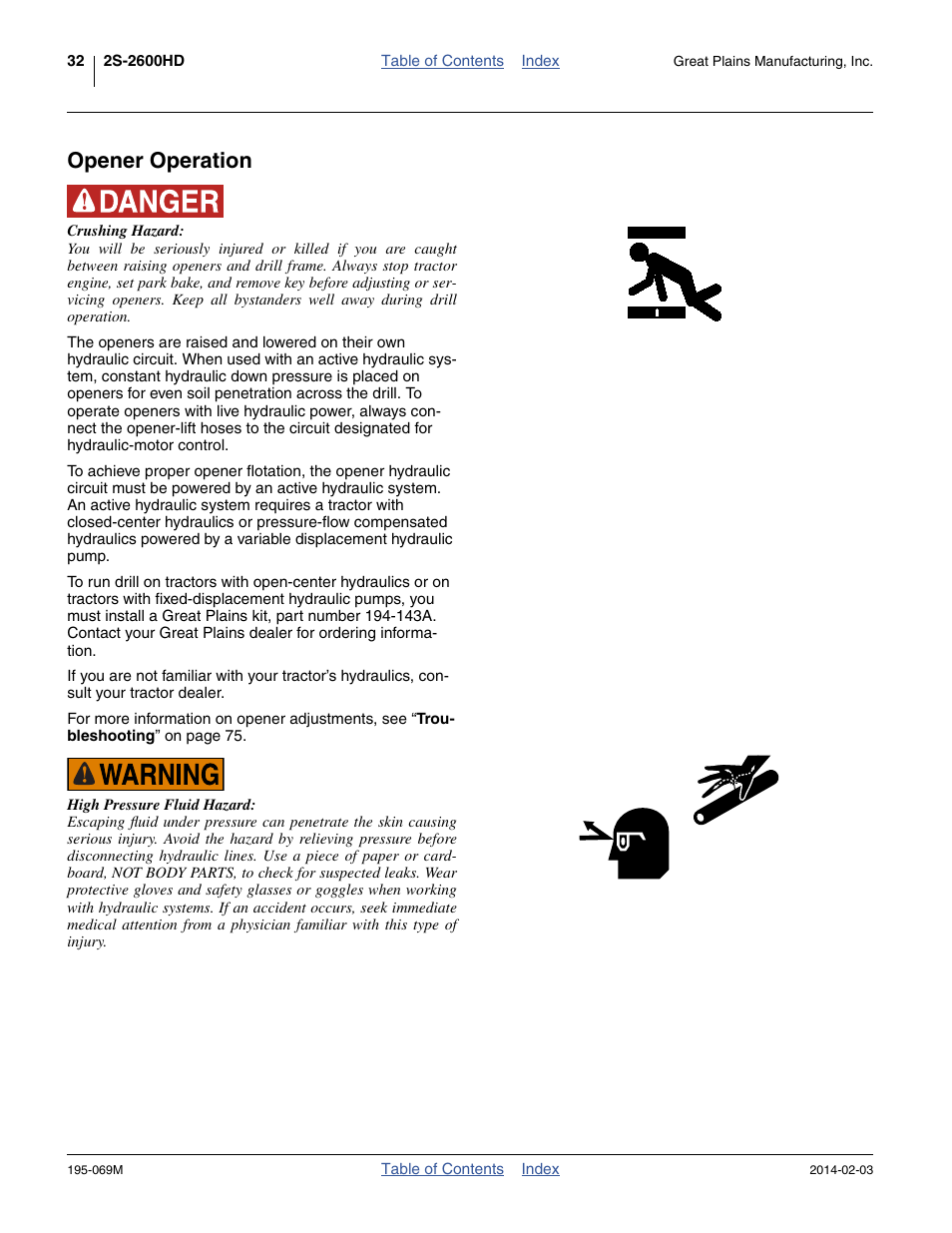 Opener operation | Great Plains 2S-2600HDF Operator Manual v2 User Manual | Page 36 / 126