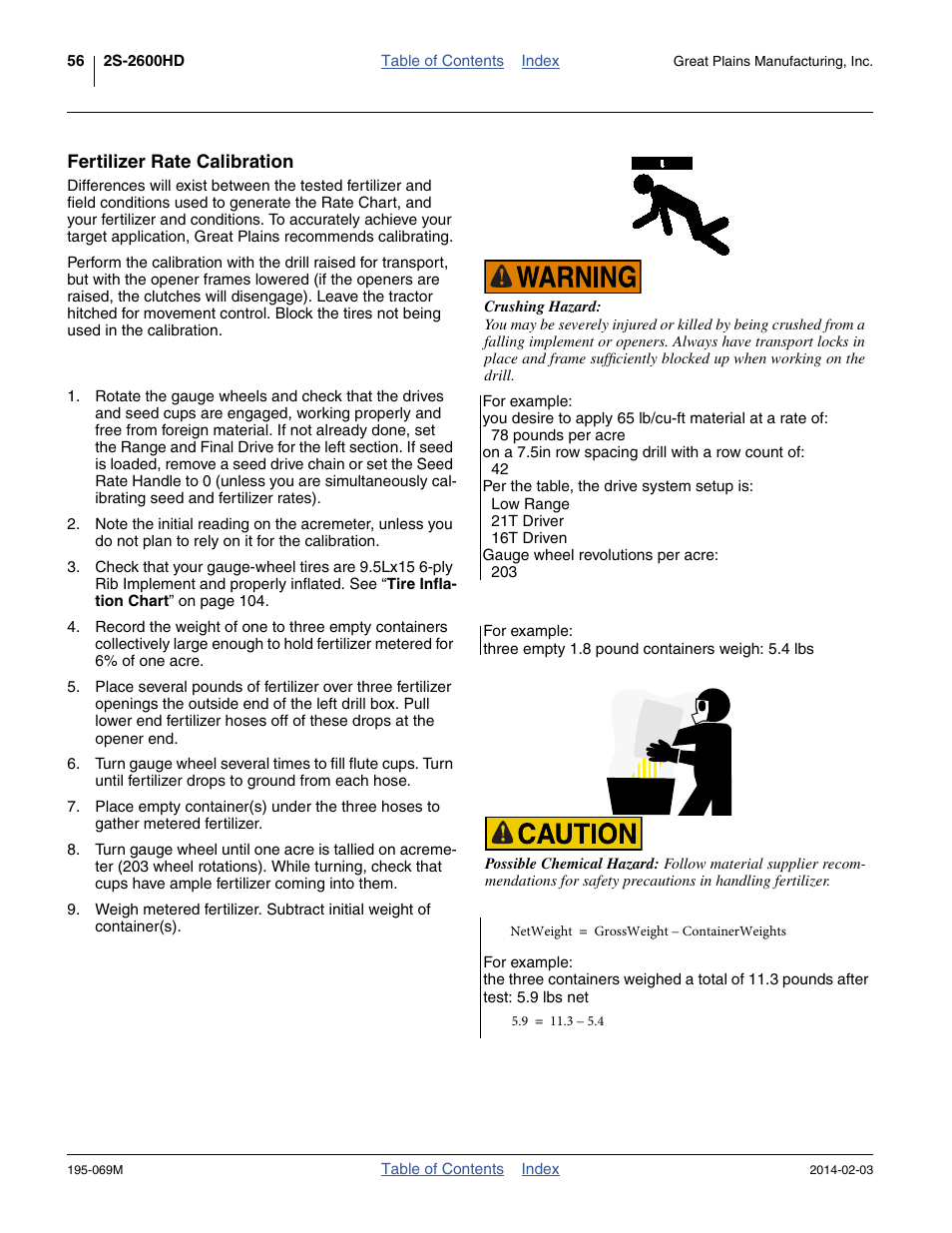 Fertilizer rate calibration | Great Plains 2S-2600HDF Operator Manual v2 User Manual | Page 60 / 126