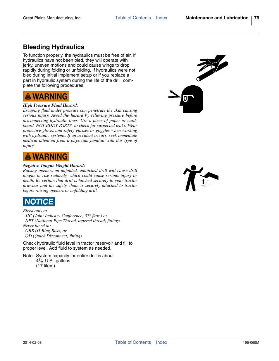 Bleeding hydraulics | Great Plains 2S-2600HDF Operator Manual v2 User Manual | Page 83 / 126