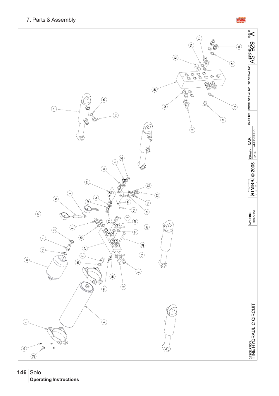 Aas19 2 9, Solo, 146 7. parts & assembly | Great Plains Solo 2005 Assembly Instructions User Manual | Page 102 / 106