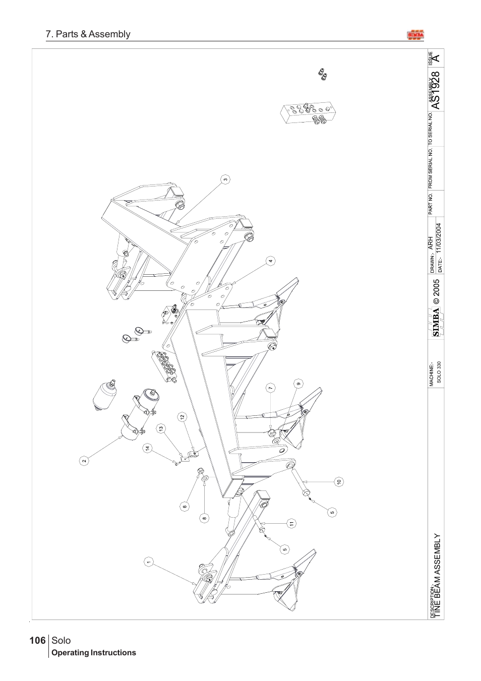 Aas19 28, Solo, 106 7. parts & assembly | Great Plains Solo 2005 Assembly Instructions User Manual | Page 62 / 106