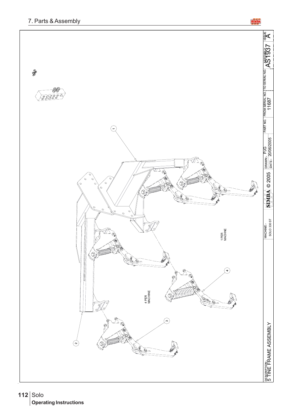 Aas19 37, Solo, 112 7. parts & assembly | Great Plains Solo 2005 Assembly Instructions User Manual | Page 68 / 106