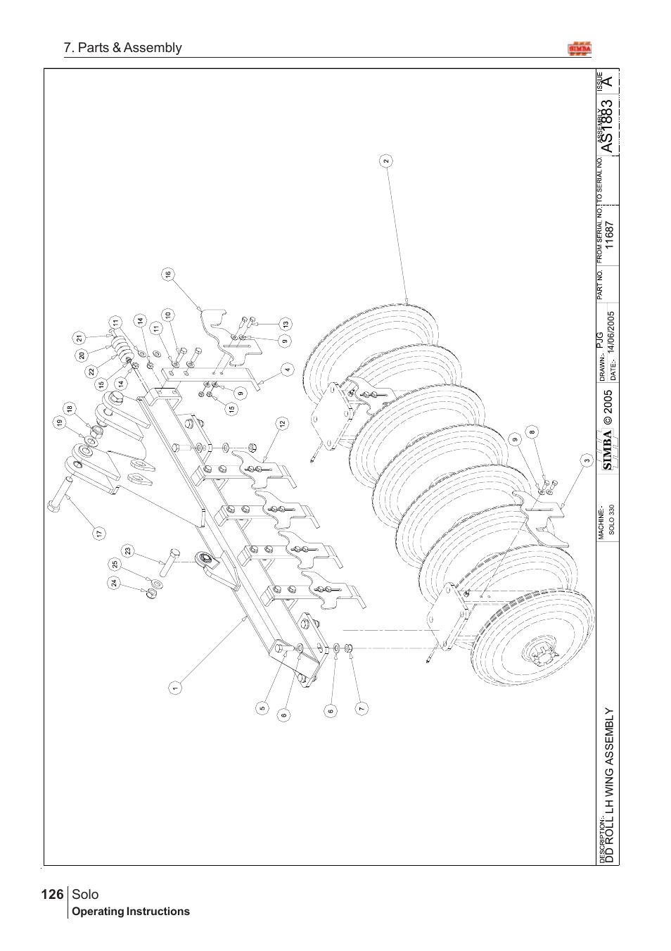 Aas18 8 3, Solo, 126 7. parts & assembly | Great Plains Solo 2005 Assembly Instructions User Manual | Page 82 / 106