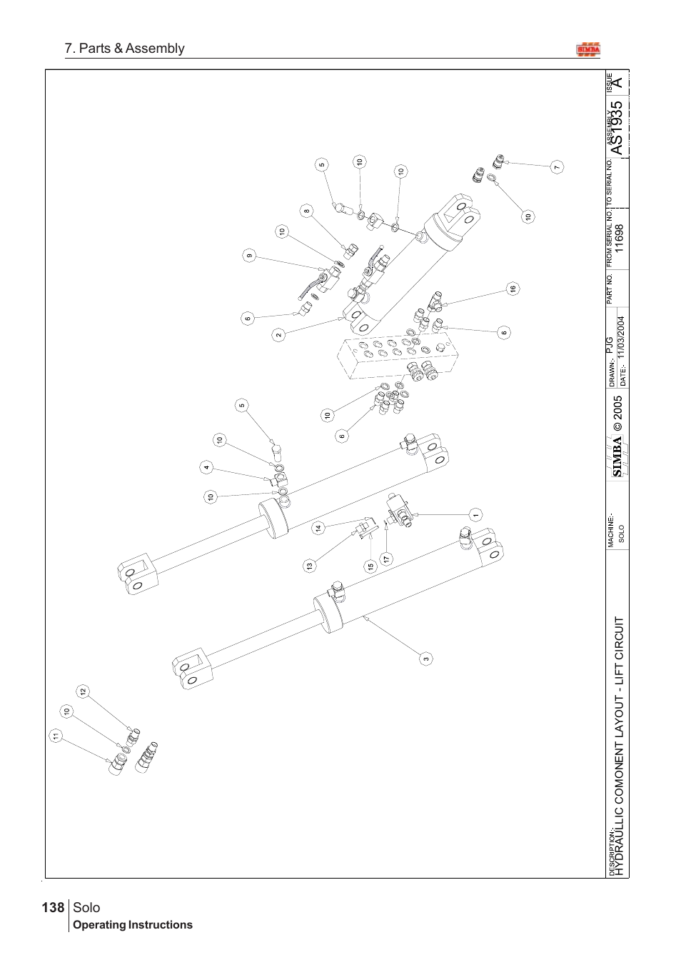 Aas19 35, Solo, 138 7. parts & assembly | Great Plains Solo 2005 Assembly Instructions User Manual | Page 94 / 106