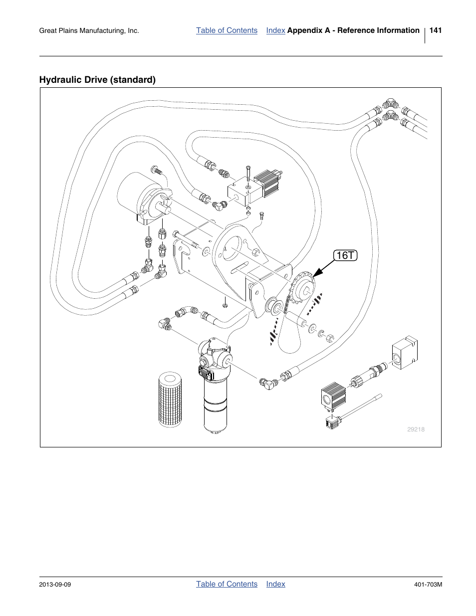 Hydraulic drive (standard) | Great Plains YP3025 Operator Manual User Manual | Page 145 / 192