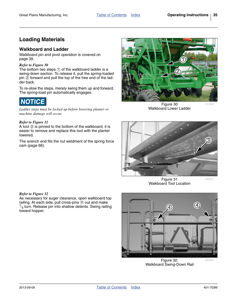 Loading materials, Walkboard and ladder | Great Plains YP3025 Operator Manual User Manual | Page 39 / 192