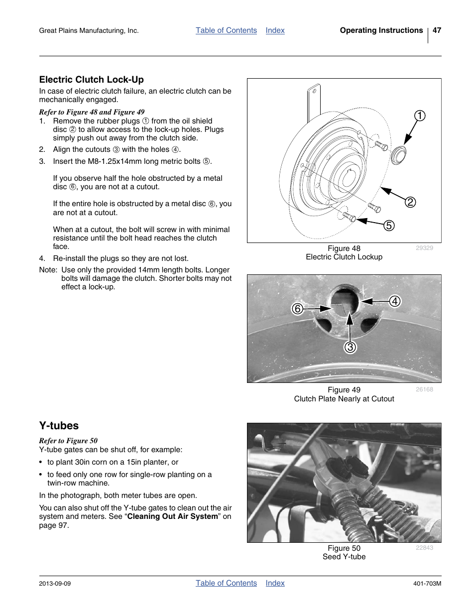Electric clutch lock-up, Y-tubes | Great Plains YP3025 Operator Manual User Manual | Page 51 / 192
