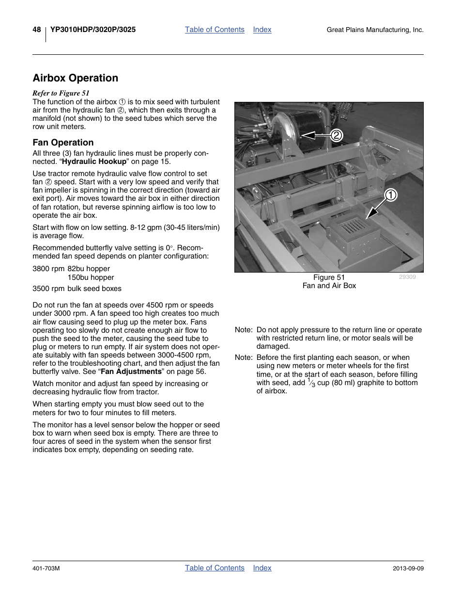 Airbox operation, Fan operation | Great Plains YP3025 Operator Manual User Manual | Page 52 / 192