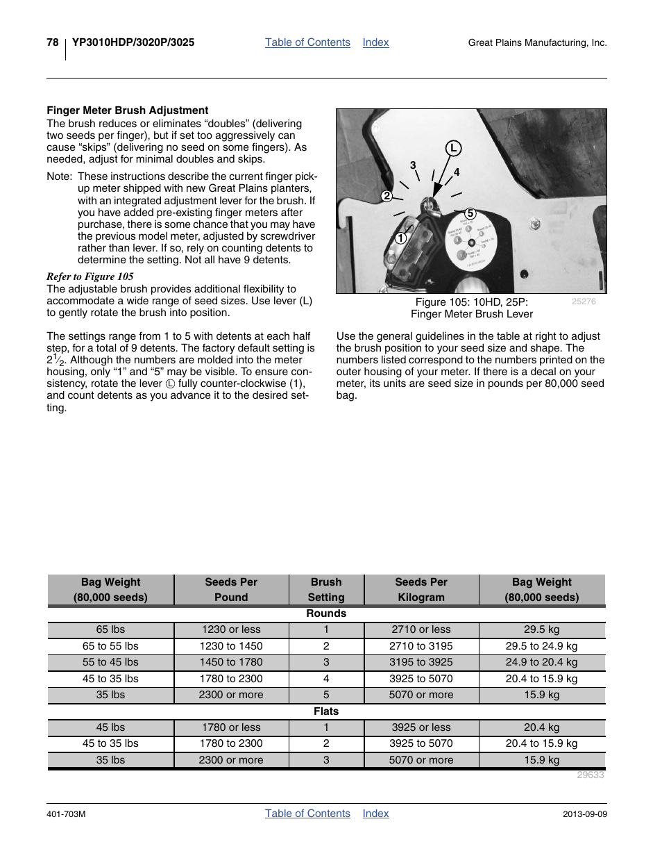 Finger meter brush adjustment | Great Plains YP3025 Operator Manual User Manual | Page 82 / 192