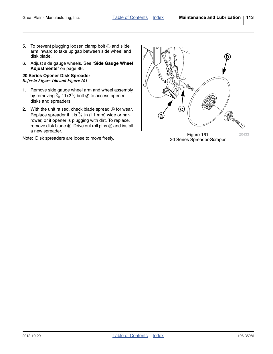 20 series opener disk spreader, Ab c | Great Plains 3N-4020 Operator Manual User Manual | Page 117 / 142