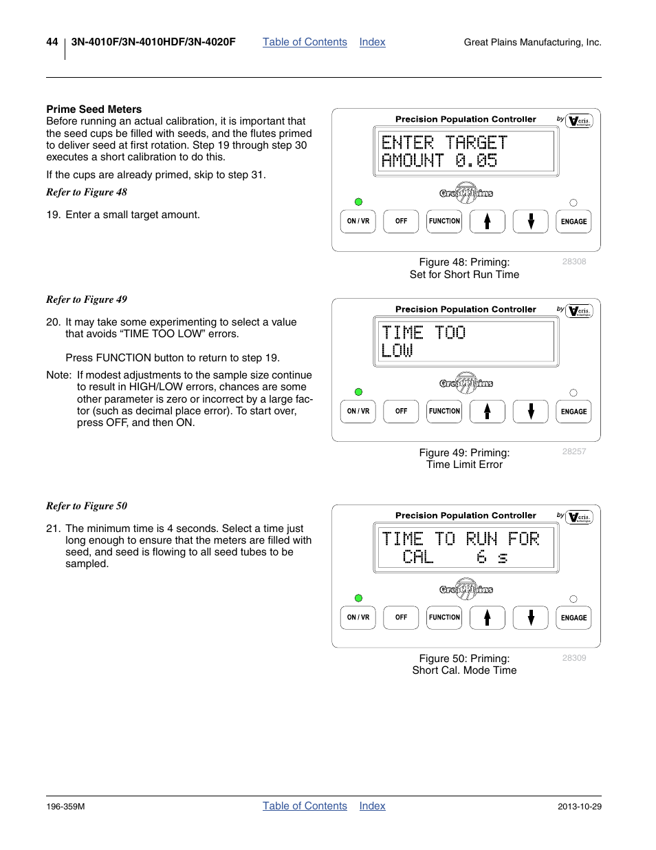 Prime seed meters | Great Plains 3N-4020 Operator Manual User Manual | Page 48 / 142