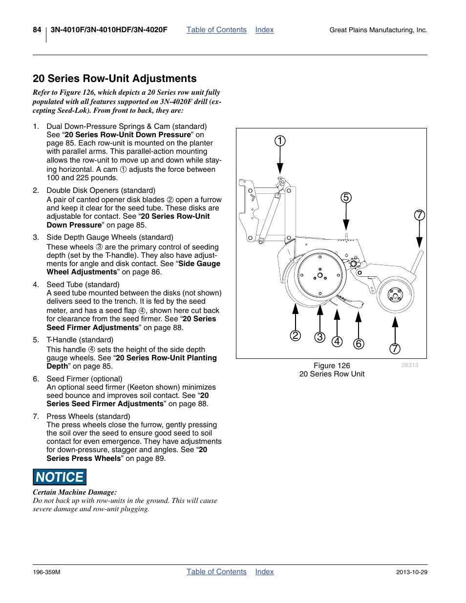 20 series row-unit adjustments | Great Plains 3N-4020 Operator Manual User Manual | Page 88 / 142