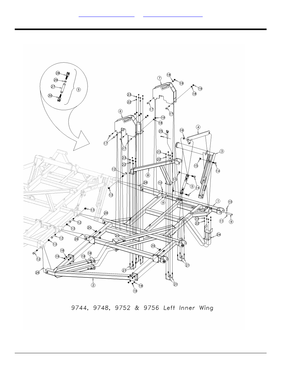 Section left inside wing assembly | Great Plains 9756PP Parts Manual User Manual | Page 18 / 102