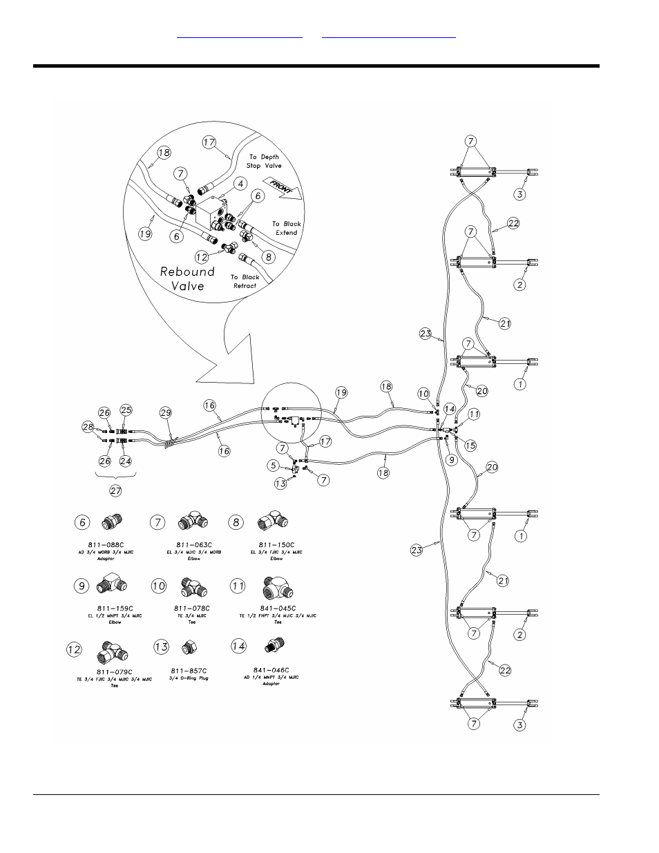 Hydraulic lift system 9533 & 9540 (s/n 1022ee+) | Great Plains 9756PP Parts Manual User Manual | Page 44 / 102