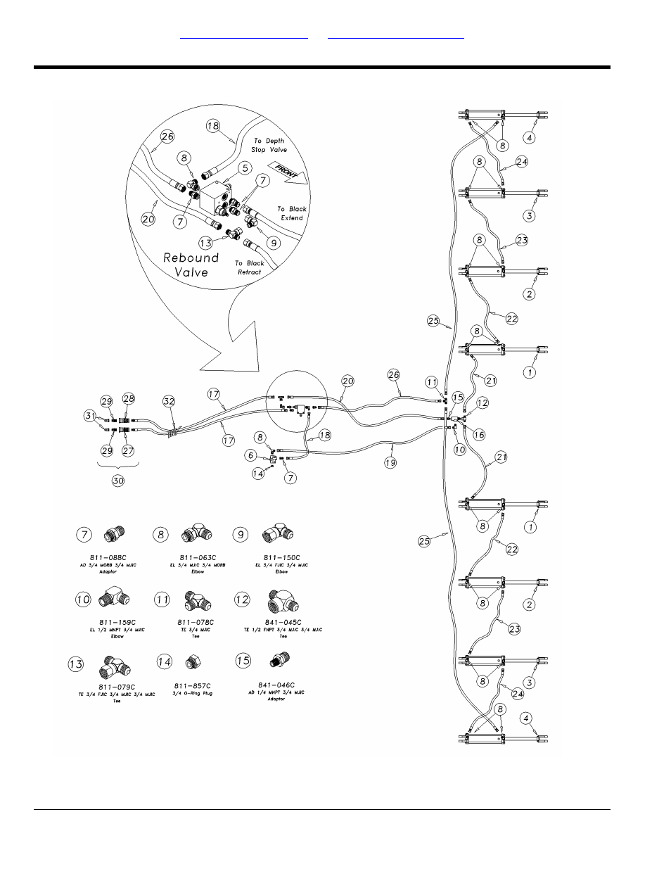 Hydraulic lift system 9744-9756 (s/n 1022ee+) | Great Plains 9756PP Parts Manual User Manual | Page 48 / 102